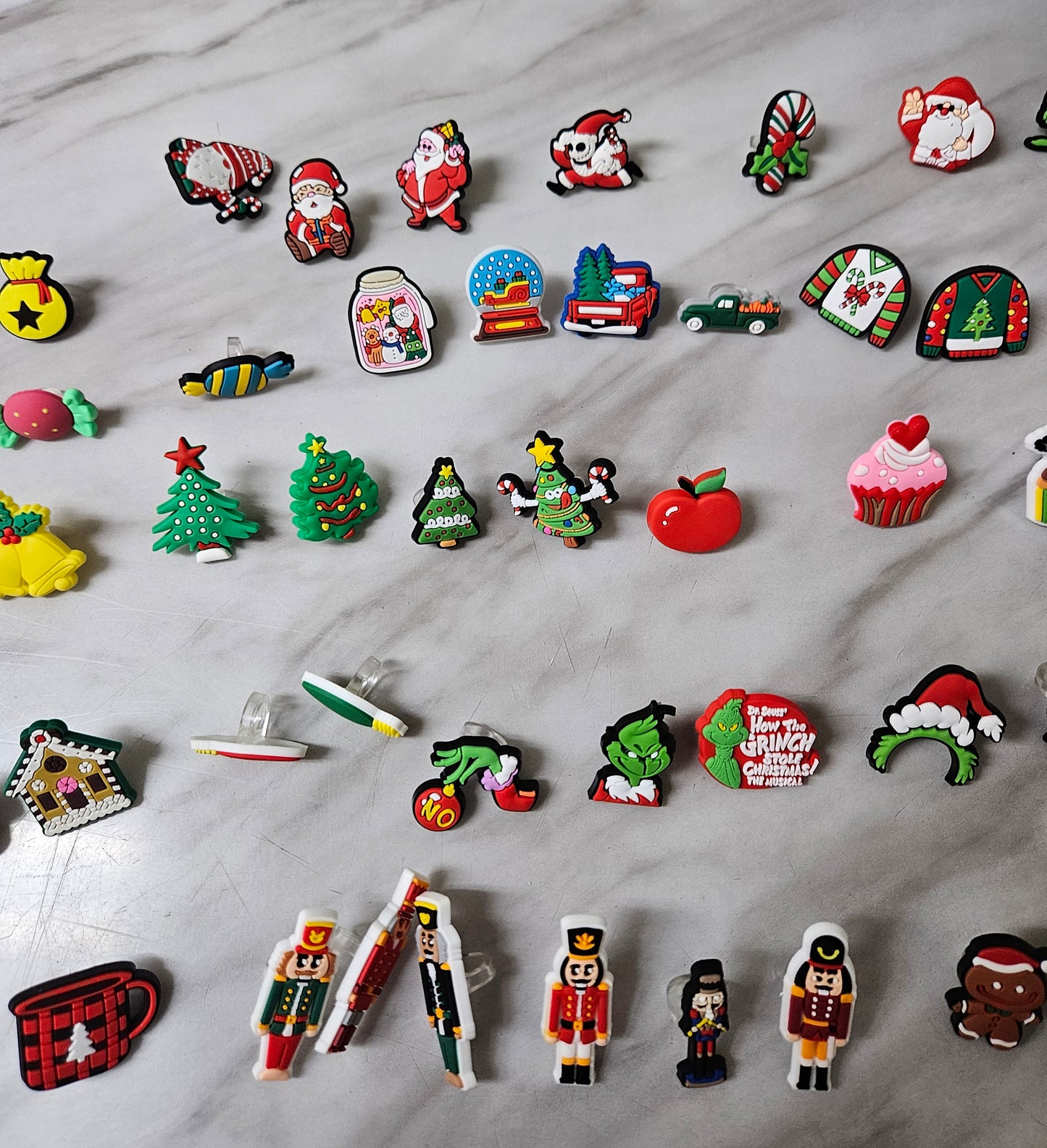 Christmas straw toppers