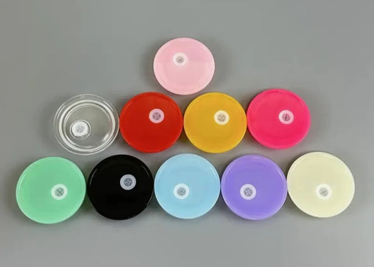 Colored Acrylic Lids for 16 oz Glass Can cups